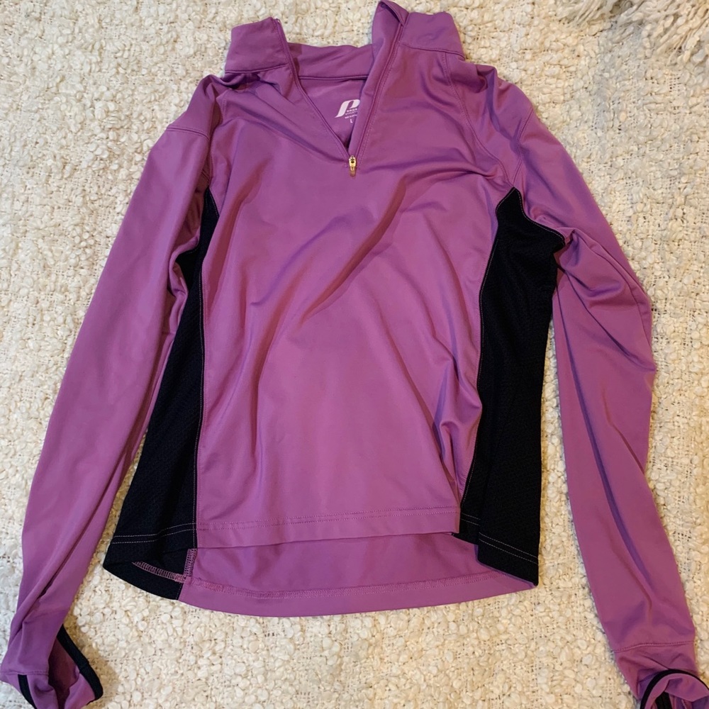 Lavender 1/4 zip athletic pullover